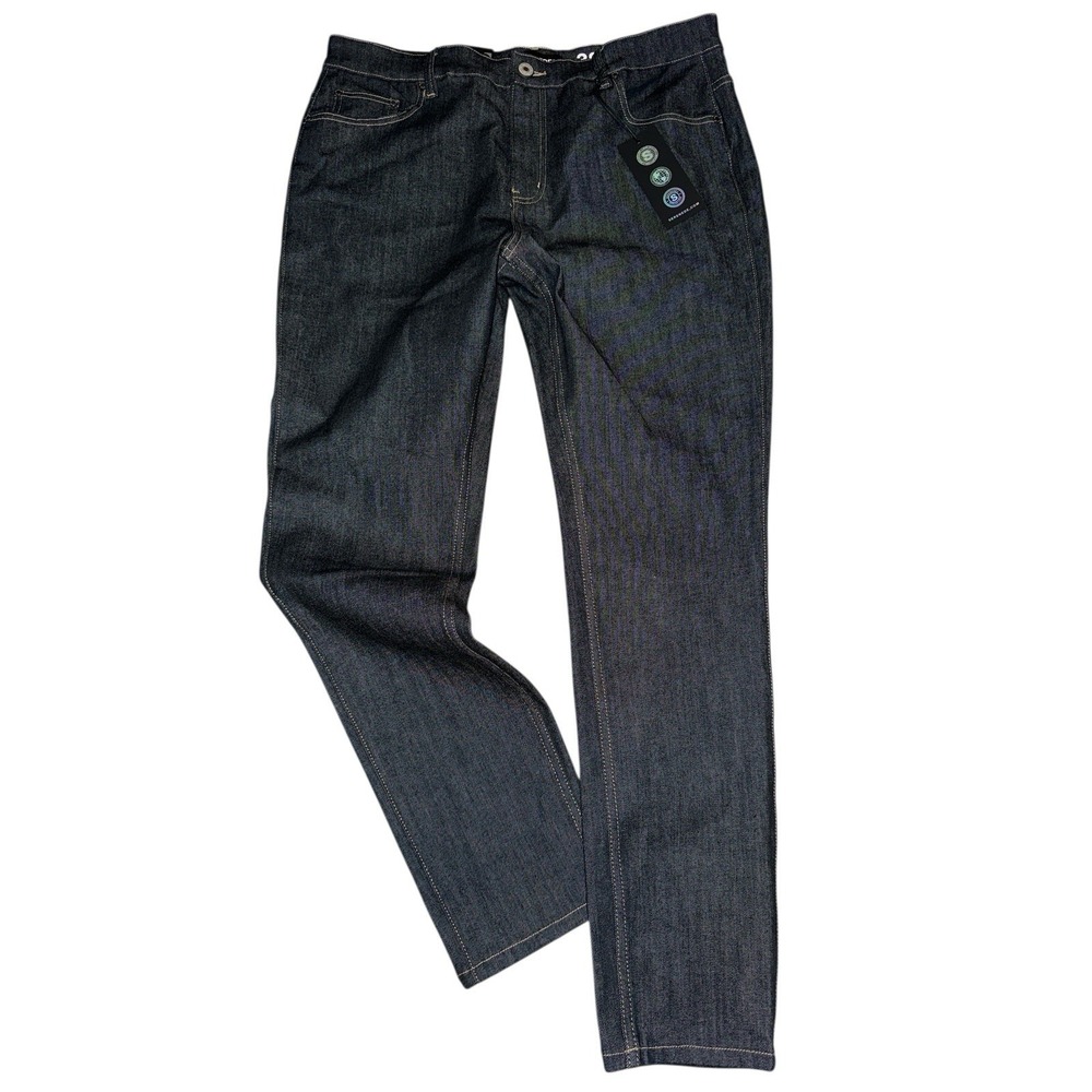 New Serenade Jeans Fitted Denim‎ Men’s Sz 38x32 Dark Rinse Skater Grunge Goth